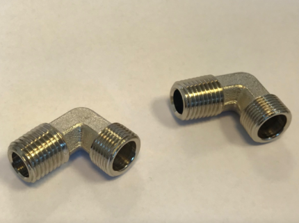 Mavimare 90 degree bend coupling set for hydraulic steering pumps